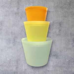 RARE Philippe Starck Target Nesting Bowls,Set of 3 · Frosted Color Plastic